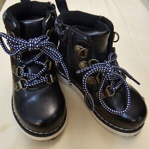 Baby Gap Black High Top Boots with White Sole